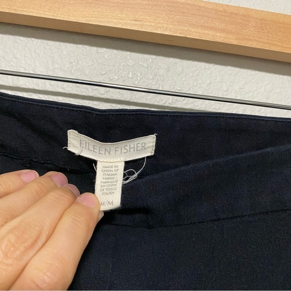 Eileen Fisher Dark Navy Blue Pull on Trousers - Picture 10 of 11